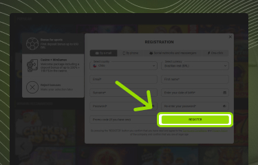Winwin Chile detailed instructions on how to create an account on the platform and start playing step 5